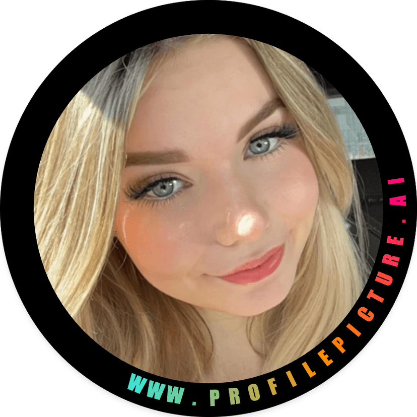 Circular text around profile picture